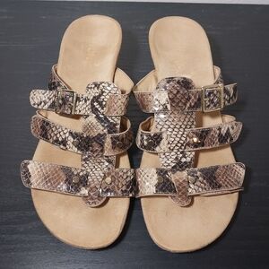 Vionic Radia Women's Snake Print Adjustable Sandals Size 7